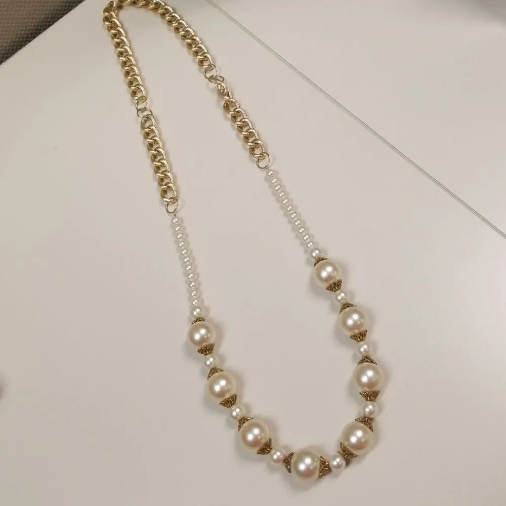 Pearl long necklace